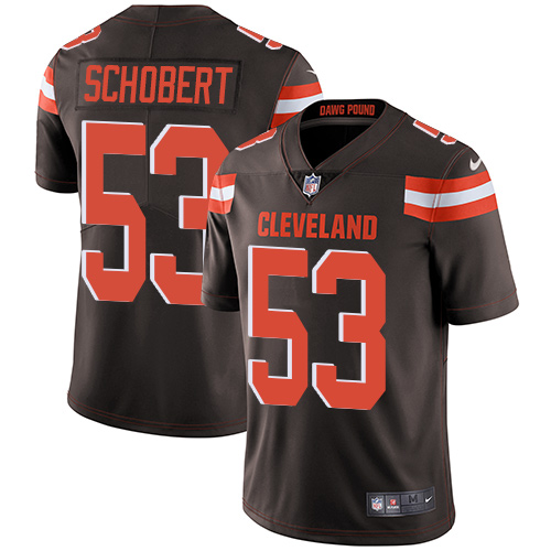 Nike Browns #53 Joe Schobert Brown Team Color Youth Stitched NFL Vapor Untouchable Limited Jersey